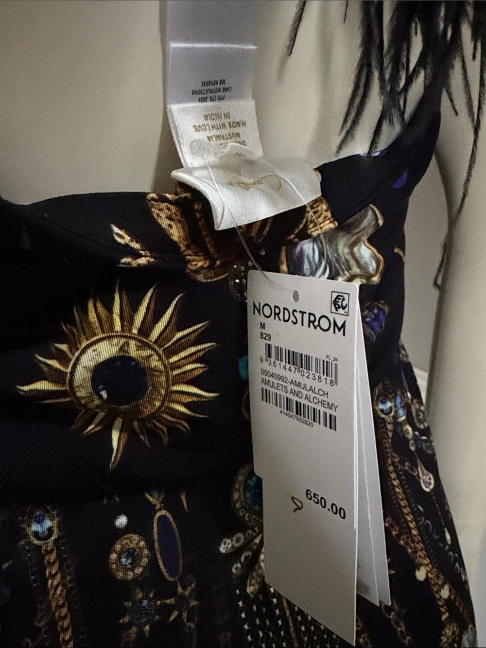 Camilla Amulets & Alchemy Print Gathered Jersey Halter Neck Dress Sz M  $650 NWT - Picture 10 of 13